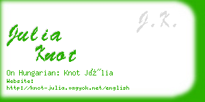 julia knot business card